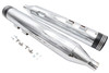 V-Twin - 30-1902 - Wyatt Gatling Muffler Set Chrome with Black Saturn Tips