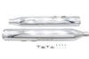 V-Twin - 30-1905 - Wyatt Gatling Muffler Set Chrome with Chrome Slot Tips