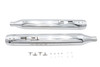 V-Twin - 30-1912 - Wyatt Gatling Muffler Set Chrome with Chrome Rocket Booster
