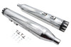 V-Twin - 30-1916 - Wyatt Gatling Muffler Set Chrome With Black Revolver Tips