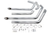 V-Twin - 30-2475 - Wyatt Gatling FXST Street Fighter Drag Pipe Set Chrome