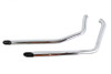 V-Twin - 30-3056 - Exhaust Drag Pipe Set with Short Black Slash Tips