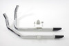 V-Twin - 30-3104 - Wyatt Gatling Exhaust Drag Pipe Set With Black Slash Tips - Fits 1986-2003 Harley-Davidson XL