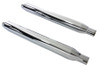 V-Twin - 30-3184 - Muffler Set With Chrome Short Tapered End Tips - Fits 1995-2016 Harley-Davidson FLT