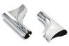 V-Twin - 30-3421 - Chrome Fishtail Tip Set for 1-3/4 inch Muffler