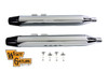 V-Twin - 30-4044 - Wyatt Gatling Muffler Set with Black Long Tapered End Tips - Fits 1995-2016 Harley-Davidson FLT