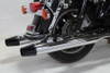 V-Twin - 30-4044 - Wyatt Gatling Muffler Set with Black Long Tapered End Tips - Fits 1995-2016 Harley-Davidson FLT