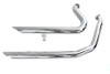 V-Twin - 30-8118 - Wyatt Gatling Exhaust Drag Pipe Set Down Slash Shorty - Fits 1984-2006 Harley-Davidson FXST