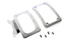 V-Twin - 31-0018 - Curved License Plate with Frame Chrome - Fits 2006-2008 Harley-Davidson FLHX, 2009 FLHR, FLTR, FLHT