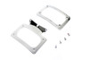 V-Twin - 31-0020 - Curved License Plate with Frame Chrome