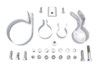 V-Twin - 31-0031 - Chrome Exhaust System Clamp Kit - Fits 1941-1957 Harley-Davidson FL, 1941-1952 EL