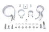 V-Twin - 31-0031 - Chrome Exhaust System Clamp Kit - Fits 1941-1957 Harley-Davidson FL, 1941-1952 EL