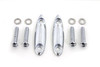 V-Twin - 31-0075 - Chrome Turn Signal Block Off Plates - Fits 1998-2013 Harley-Davidson FLTR, FLTRX