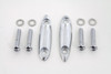 V-Twin - 31-0075 - Chrome Turn Signal Block Off Plates - Fits 1998-2013 Harley-Davidson FLTR, FLTRX