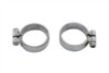 V-Twin - 31-2112 - Chrome Allen Type Exhaust Clamp Set Wide