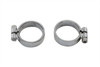 V-Twin - 31-2112 - Chrome Allen Type Exhaust Clamp Set Wide - Fits 1957-1985 Harley-Davidson XL