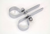 V-Twin - 31-2146 - Chrome 1-3/4 inch Exhaust  inchP inch Clamp Set