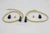 V-Twin - 32-7369 - Sumax Yellow with Black & Red Tracer 7mm Spark Plug Wire Set