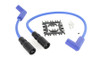 V-Twin - 32-9179 - Accel 8mm S/S Spiral Core Ignition Wire Set Blue