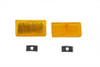 V-Twin - 33-0035 - Front Amber Reflector Set - Fits 1969-1971 Harley-Davidson FL