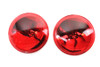 V-Twin - 33-0116 - Red 4-1/2 inch 12 Volt Sealed Beam Spotlamp Set