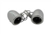 V-Twin - 33-0145 - Chrome Bullet Marker Lamp Set with Red Lens