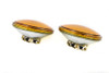 V-Twin - 33-0297 - 4-1/2 inch Amber Sealed Beam 12 Volt Spotlamp Set
