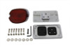 V-Twin - 33-0348 - Chrome Laydown Tail Lamp License Mount Kit