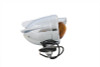 V-Twin - 33-0413 - Bomber Marker Lamp Amber 3 Fin Design