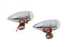 V-Twin - 33-0453 - Mini Bullet Clear Lens Marker Lamp Set