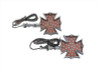 V-Twin - 33-0483 - Fireman Cross Turn Signal Set Short Stud Type
