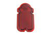 V-Twin - 33-0502 - Red Glass Tombstone Tail Lamp Lens