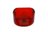 V-Twin - 33-1153 - Tail Lamp Lens Laydown Style Red with Blue Dot