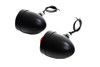 V-Twin - 33-1410 - Black Bullet Marker Lamp Set with Red Lens