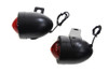 V-Twin - 33-1412 - Black Replica Red Bullet Marker Lamp Set