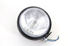 V-Twin - 33-1418 - 5-3/4 inch Round Stock Type Black Headlamp