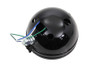 V-Twin - 33-1418 - 5-3/4 inch Round Stock Type Black Headlamp