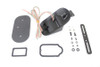 V-Twin - 33-1472 - Replica Black Tombstone Style Tail Lamp Assembly - Fits 1947-1954 Harley-Davidson G, FL, EL