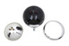 V-Twin - 33-1509 - Black 7 inch K Headlamp with Chrome Rim