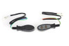 V-Twin - 33-1639 - Black Teardrop Shaped LED Turn Signal Set with Smoked Lens