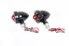 V-Twin - 33-1653 - LED Bullet Turn Signal Set Black with Red Lens