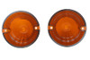 V-Twin - 33-2717 - Bullistic Turn Signal Lenses Amber - Fits 1963-1984 Harley-Davidson FL