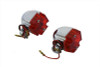 V-Twin - 33-6058 - Mini Marker Lamp Set Maltese Style Red Lens