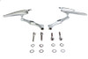 V-Twin - 34-0151 - Crescent Mirror Set with Billet Twisted Stems