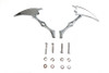 V-Twin - 34-0151 - Crescent Mirror Set with Billet Twisted Stems