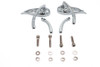 V-Twin - 34-0398 - Fireball Mirror Set with Billet Curved Stems Chrome