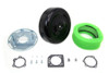 V-Twin - 34-0407 - Wyatt Gatling 8 inch Round Air Cleaner Kit with Black Cover