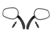 V-Twin - 34-0459 - Rectangle Taper Mirror Set with Billet Stems Black