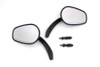 V-Twin - 34-0459 - Rectangle Taper Mirror Set with Billet Stems Black