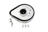 V-Twin - 34-0530 - Chrome Finned Teardrop Air Cleaner
